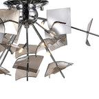 Diyas - Meridan Ceiling 6 Light G4 Polished Chrome/Smoke Glass (Diyas IL31640) - Luminosity Designs Ltd