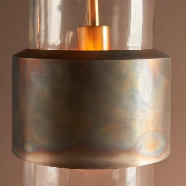 Endon - Metal and Glass Vintage Akari Industrial Style Pendant Light, 1x E27 - Luminosity Designs Ltd