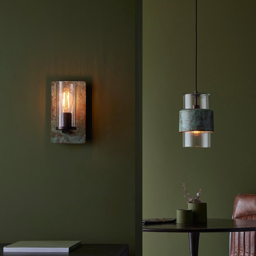 Endon - Metal and Glass Vintage Akari Industrial Style Pendant Light, 1x E27 - Luminosity Designs Ltd