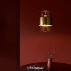 Endon - Metal and Glass Vintage Akari Industrial Style Pendant Light, 1x E27 - Luminosity Designs Ltd