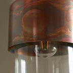 Endon - Metal and Glass Vintage Akari Industrial Style Pendant Light, 1x E27 - Luminosity Designs Ltd