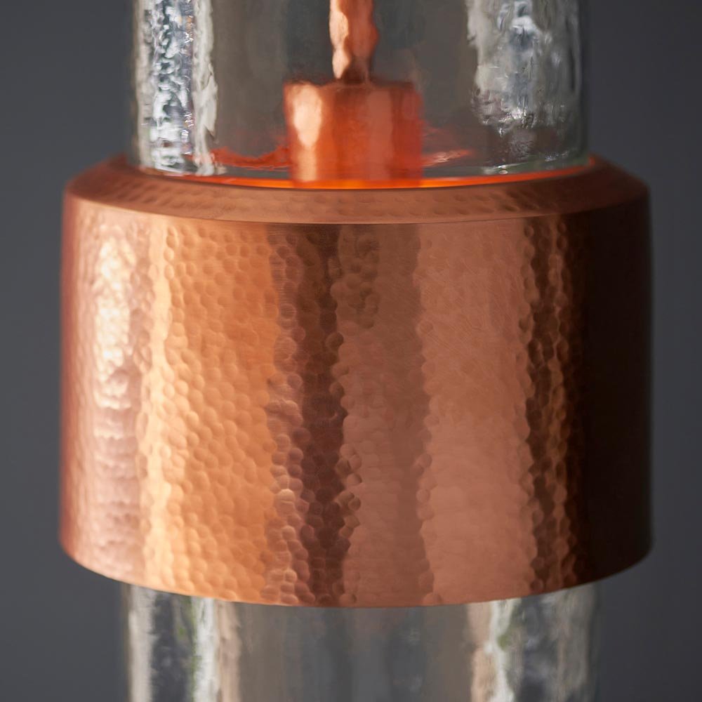 Endon - Metal and Glass Vintage Akari Industrial Style Pendant Light, 1x E27 - Luminosity Designs Ltd
