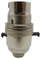 Luminosity Designs - Metal BC Switched Lampholder (Half Inch) - Luminosity Designs Ltd