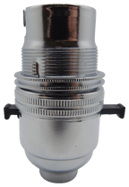 Luminosity Designs - Metal BC Switched Lampholder (Half Inch) - Luminosity Designs Ltd