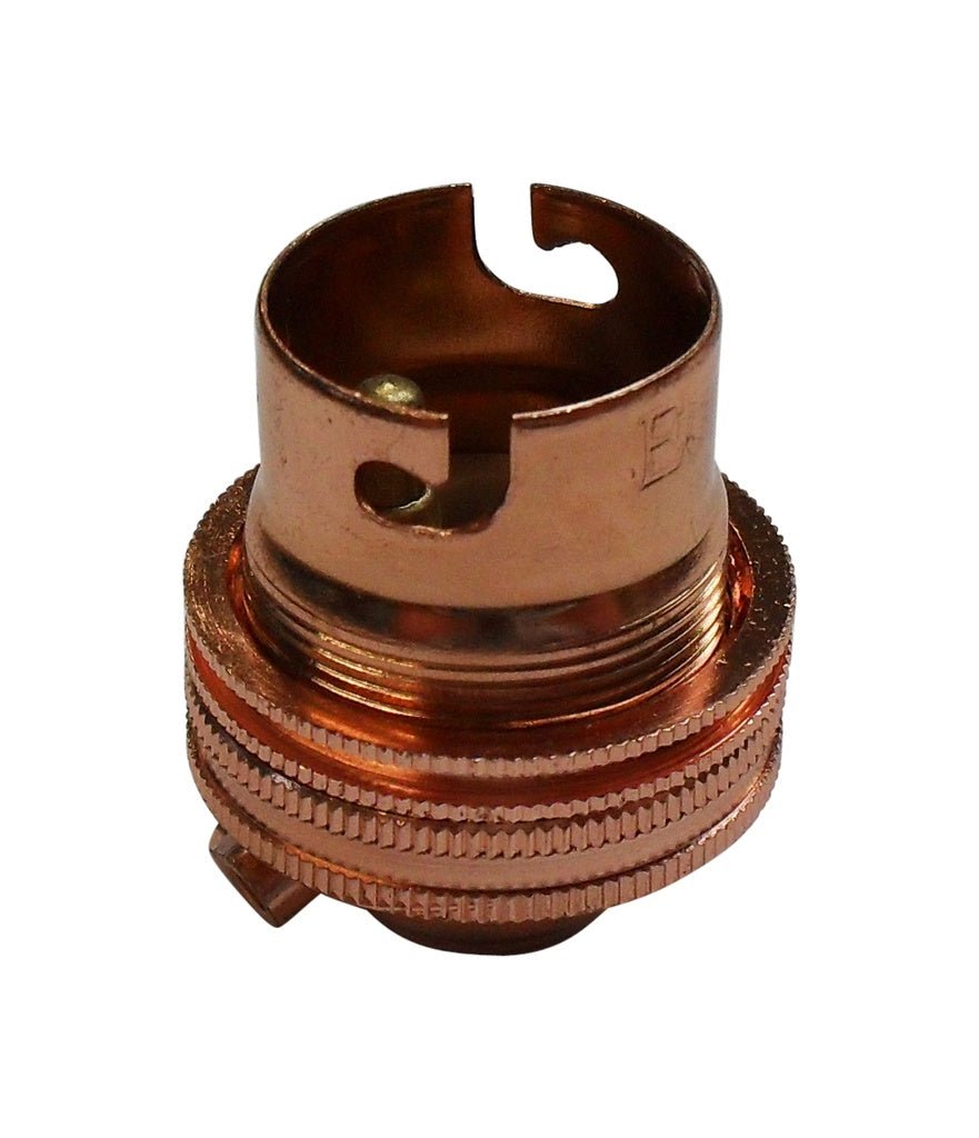 Luminosity Designs - Metal BC Unwitched Lampholder (Half Inch) - Luminosity Designs Ltd