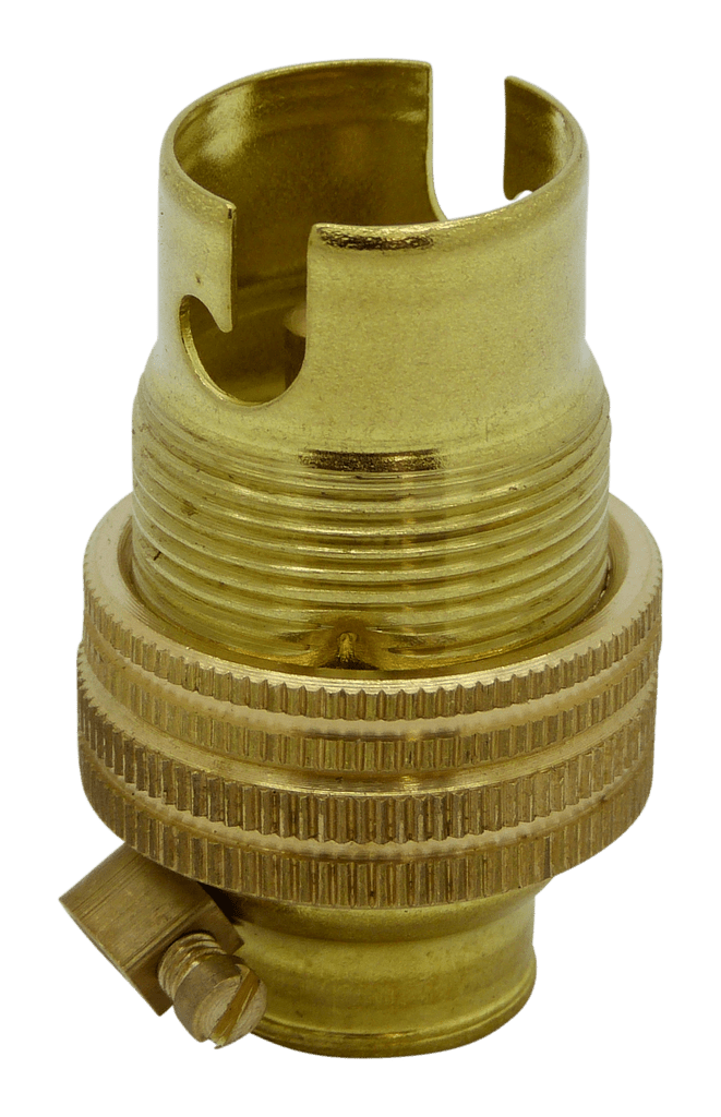 Luminosity Designs - Metal SBC Unswitched Lampholder (Half Inch) - Luminosity Designs Ltd