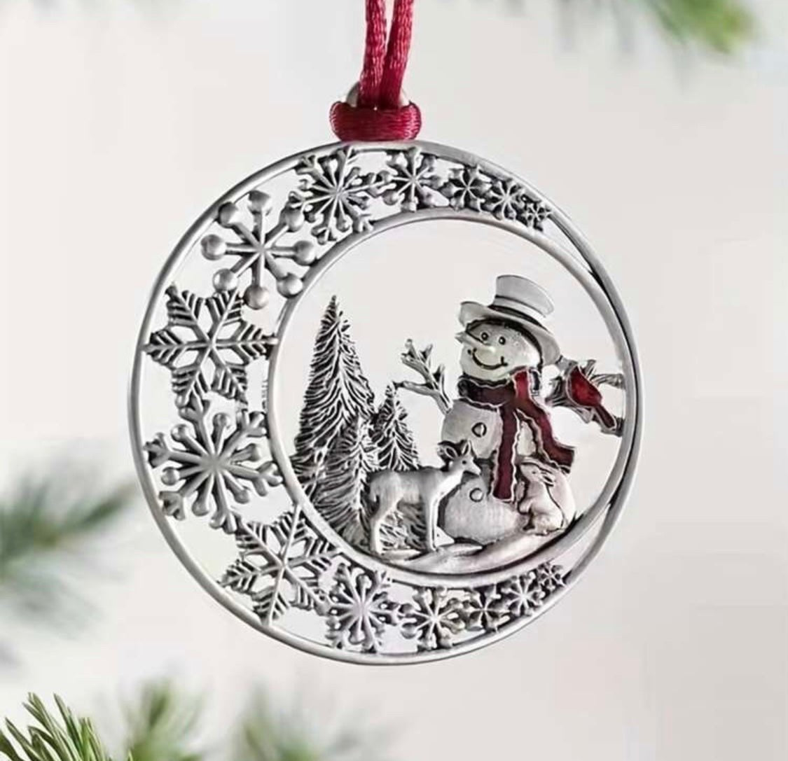 Luminosity Designs Ltd - Metal Snowman Tree Decoration - Luminosity Designs Ltd