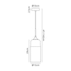 Deco - Mia Single Tube Pendant - Luminosity Designs Ltd