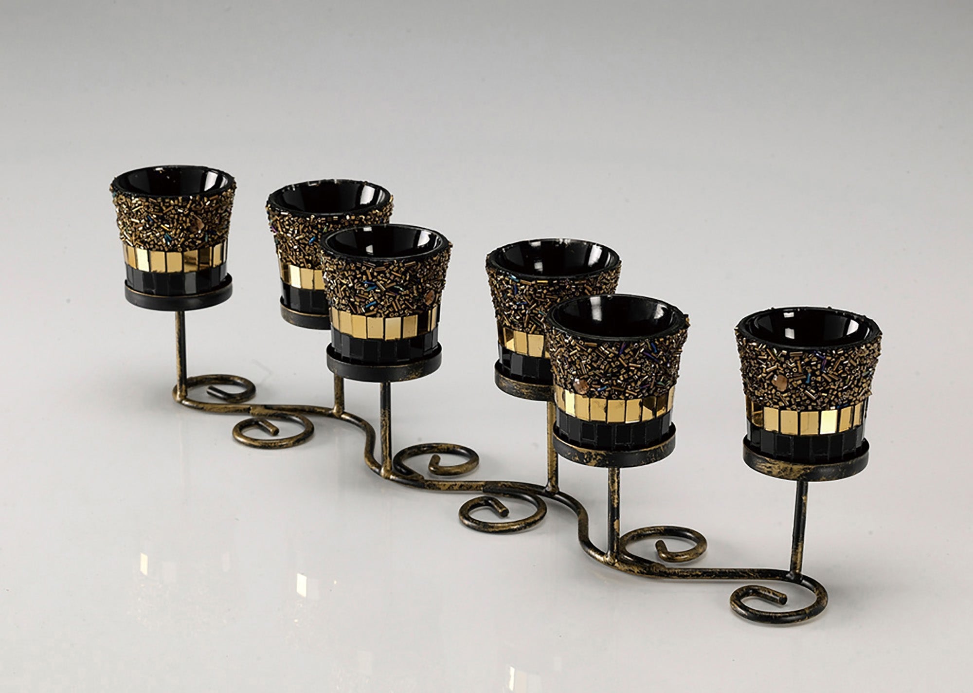 Diyas Home - Mika Mosaic Candle Holder - Luminosity Designs Ltd