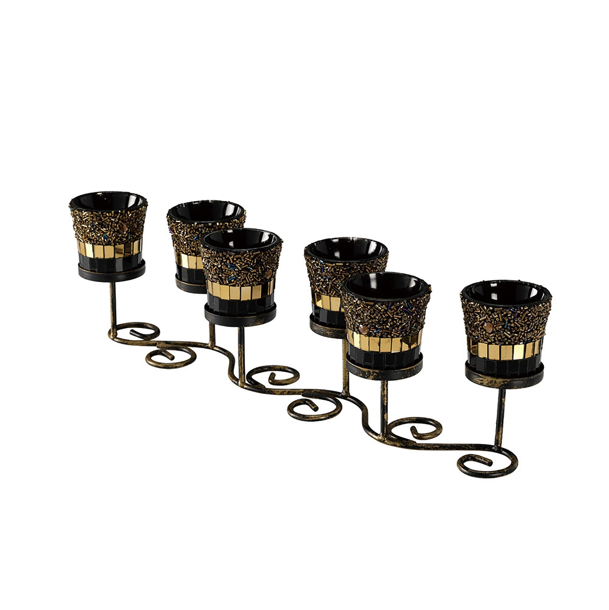 Diyas Home - Mika Mosaic Candle Holder - Luminosity Designs Ltd