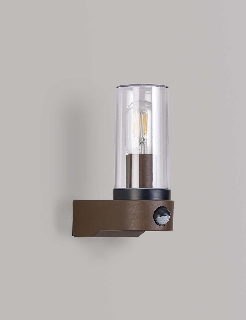 Milo Tubular Wall Lamp With PIR Sensor, 1 x E27, IP54, Polycarbonate Construction, Corrosion Resistant