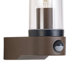 Milo Tubular Wall Lamp With PIR Sensor, 1 x E27, IP54, Polycarbonate Construction, Corrosion Resistant