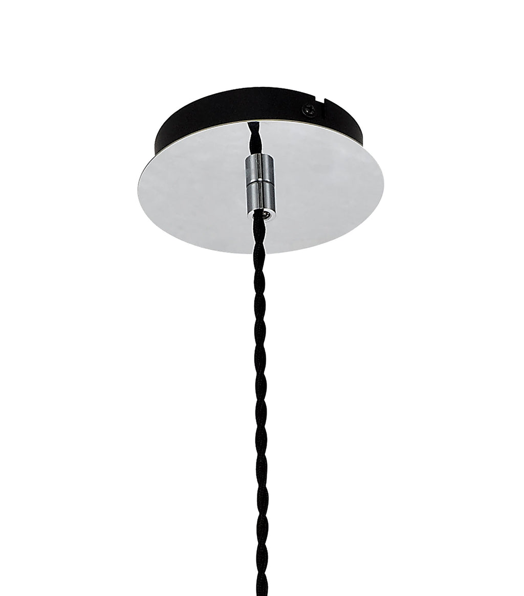Luminosity Designs Ltd - Minimalist Pendant with Braided Cable, 17cm Round, 1 x E27 - Luminosity Designs Ltd