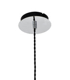 Luminosity Designs Ltd - Minimalist Pendant with Braided Cable, 17cm Round, 1 x E27 - Luminosity Designs Ltd