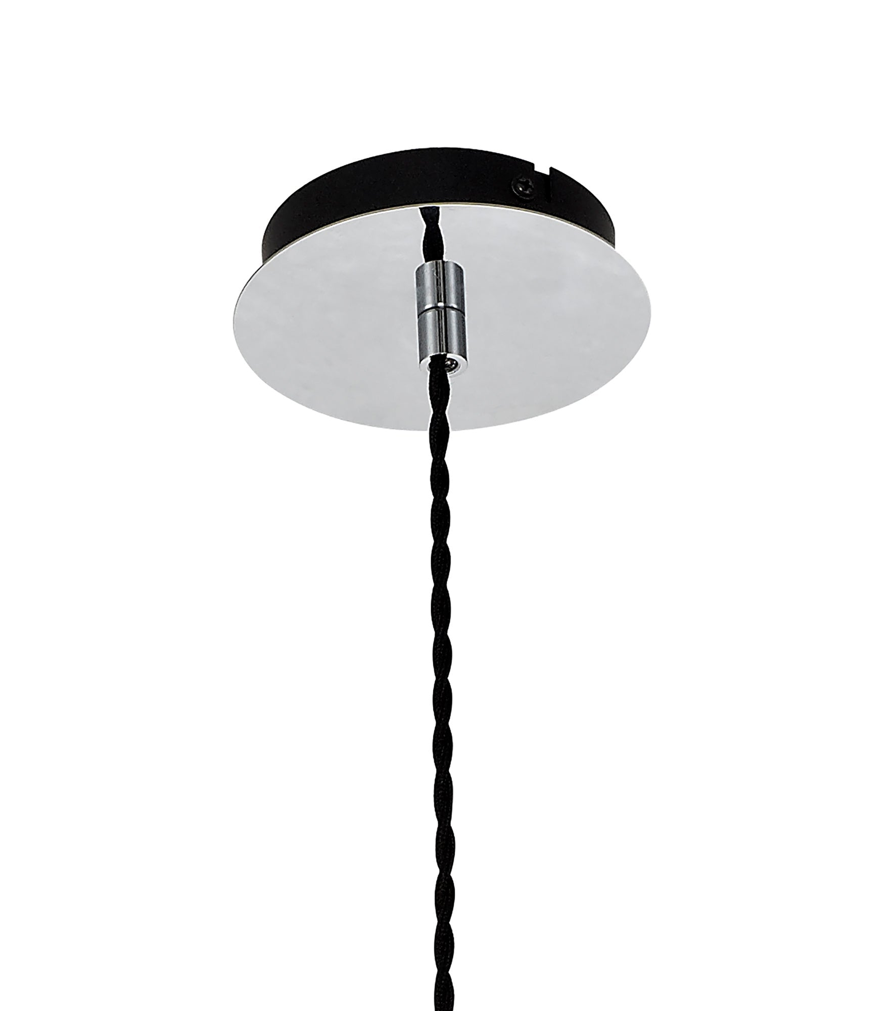 Luminosity Designs Ltd - Minimalist Pendant with Braided Cable, 17cm Round, 1 x E27 - Luminosity Designs Ltd