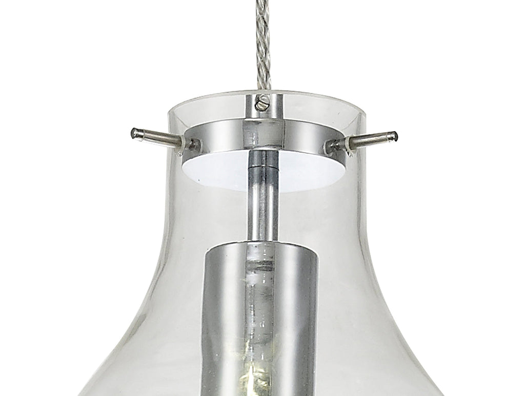 Luminosity Designs Ltd - Minimalist Pendant with Braided Cable, 17cm Round, 1 x E27 - Luminosity Designs Ltd