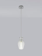 Luminosity Designs Ltd - Minimalist Pendant with Braided Cable, 17cm Round, 1 x E27 - Luminosity Designs Ltd