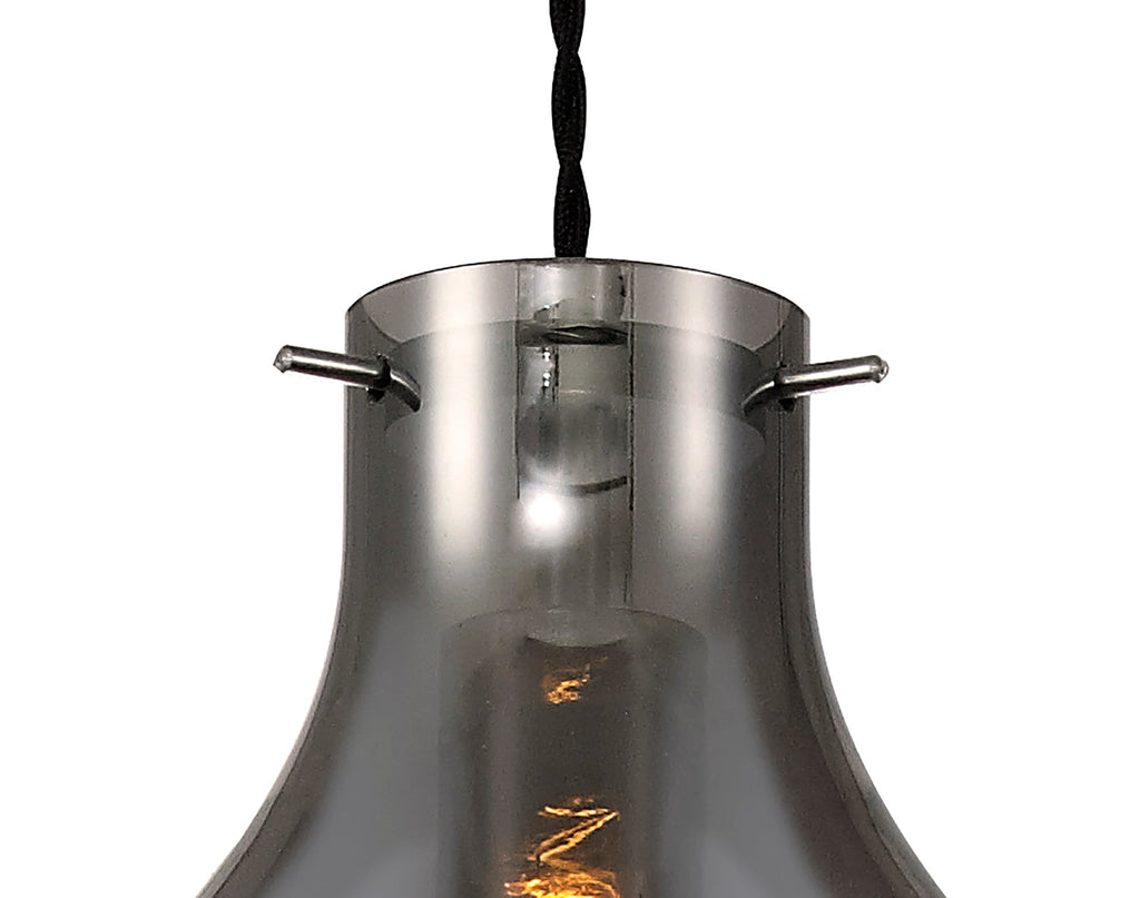 Luminosity Designs Ltd - Minimalist Pendant with Braided Cable, 17cm Round, 1 x E27 - Luminosity Designs Ltd