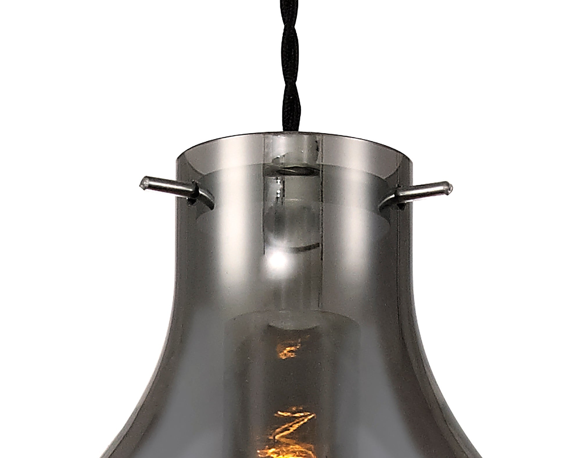 Luminosity Designs Ltd - Minimalist Pendant with Braided Cable, 17cm Round, 1 x E27 - Luminosity Designs Ltd