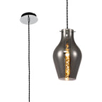 Luminosity Designs Ltd - Minimalist Pendant with Braided Cable, 17cm Round, 1 x E27 - Luminosity Designs Ltd