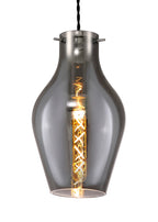 Luminosity Designs Ltd - Minimalist Pendant with Braided Cable, 17cm Round, 1 x E27 - Luminosity Designs Ltd