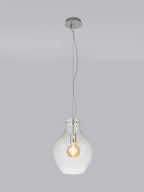Luminosity Designs Ltd - Minimalist Pendant with Braided Cable 28cm Round, 1 x E27 - Luminosity Designs Ltd