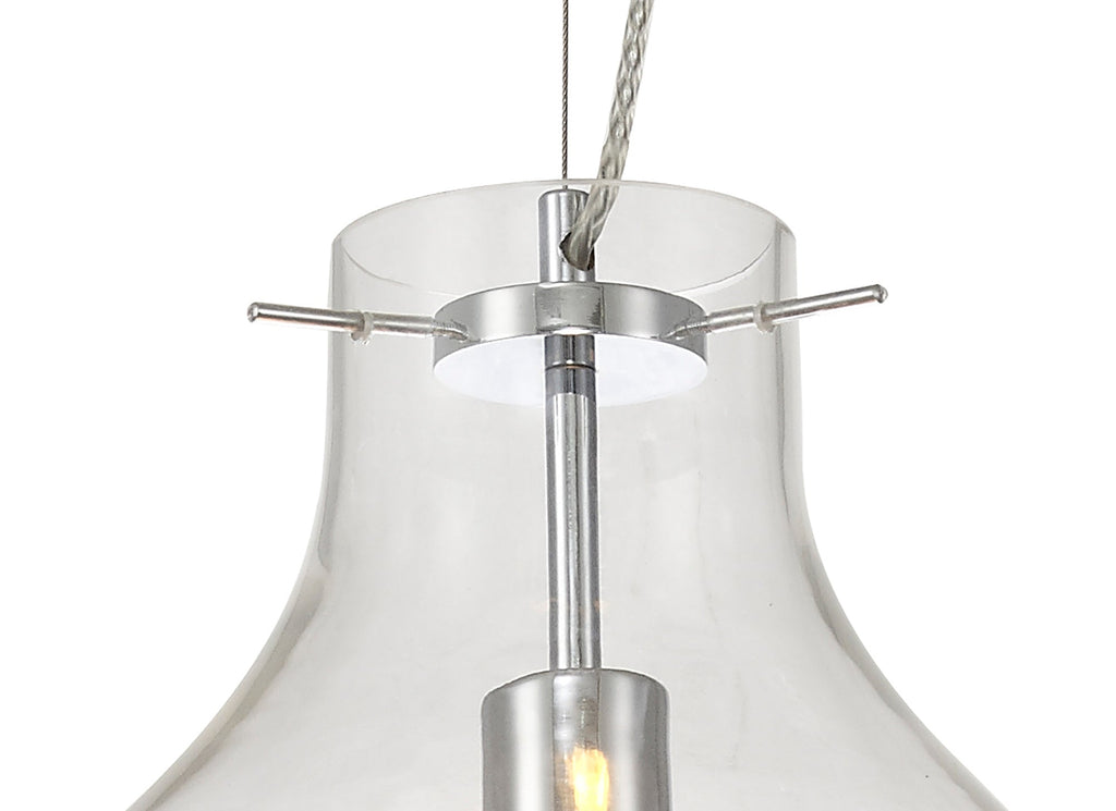 Luminosity Designs Ltd - Minimalist Pendant with Braided Cable 28cm Round, 1 x E27 - Luminosity Designs Ltd