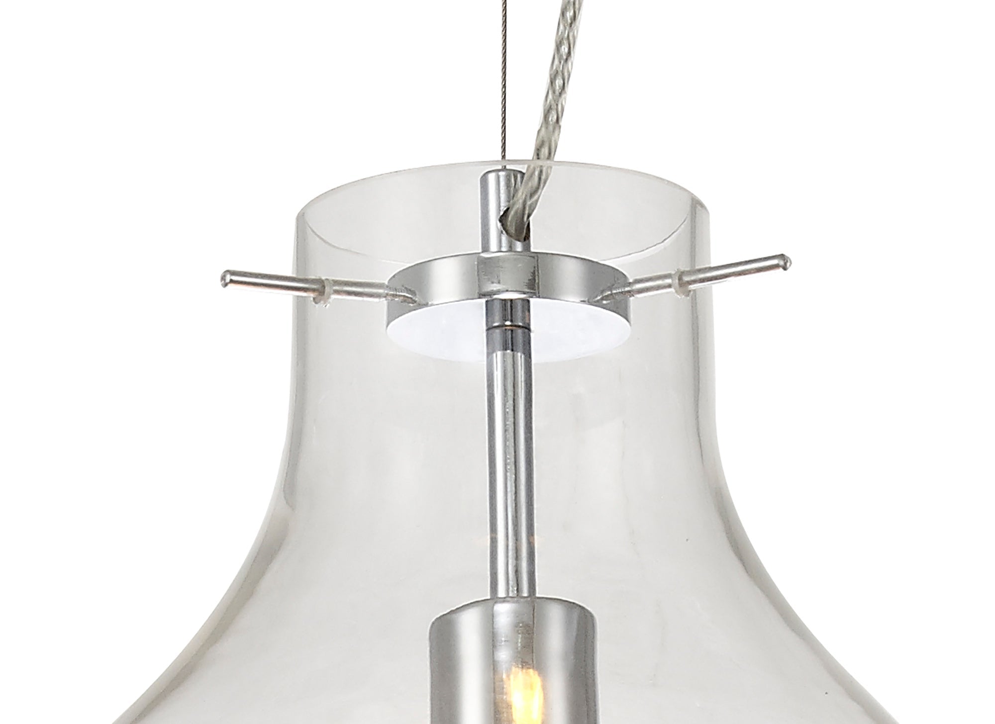Luminosity Designs Ltd - Minimalist Pendant with Braided Cable 28cm Round, 1 x E27 - Luminosity Designs Ltd