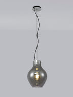 Luminosity Designs Ltd - Minimalist Pendant with Braided Cable 28cm Round, 1 x E27 - Luminosity Designs Ltd
