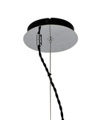 Luminosity Designs Ltd - Minimalist Pendant with Braided Cable 28cm Round, 1 x E27 - Luminosity Designs Ltd