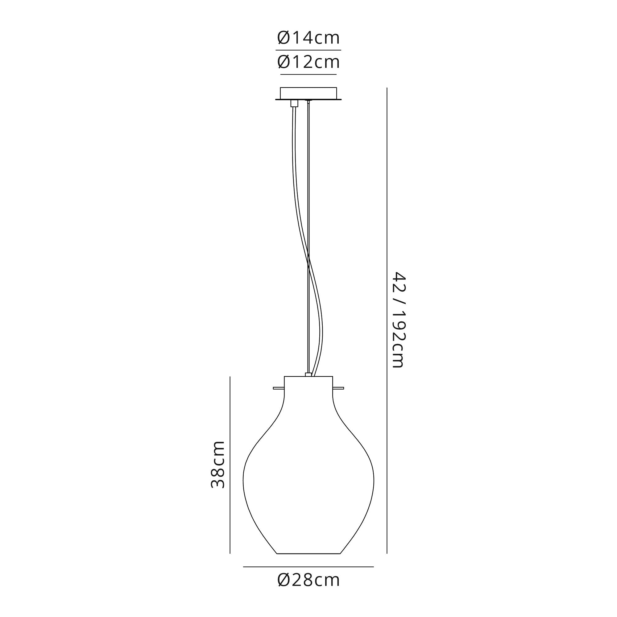 Luminosity Designs Ltd - Minimalist Pendant with Braided Cable 28cm Round, 1 x E27 - Luminosity Designs Ltd