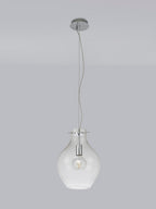 Luminosity Designs Ltd - Minimalist Pendant with Braided Cable 28cm Round, 1 x E27 - Luminosity Designs Ltd