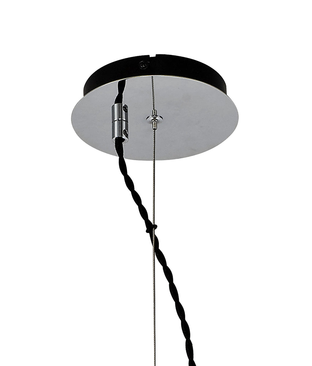 Luminosity Designs Ltd - Minimalist Pendant with Braided Cable, 38cm Round, 1 x E27 - Luminosity Designs Ltd
