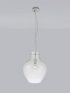 Luminosity Designs Ltd - Minimalist Pendant with Braided Cable, 38cm Round, 1 x E27 - Luminosity Designs Ltd