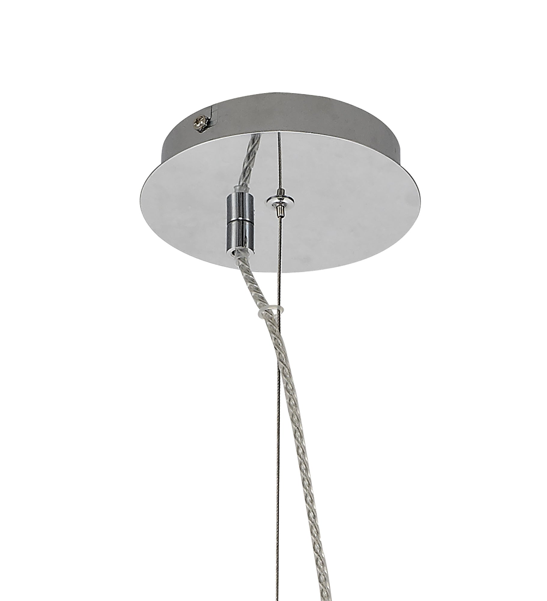 Luminosity Designs Ltd - Minimalist Pendant with Braided Cable, 38cm Round, 1 x E27 - Luminosity Designs Ltd