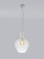 Luminosity Designs Ltd - Minimalist Pendant with Braided Cable, 38cm Round, 1 x E27 - Luminosity Designs Ltd