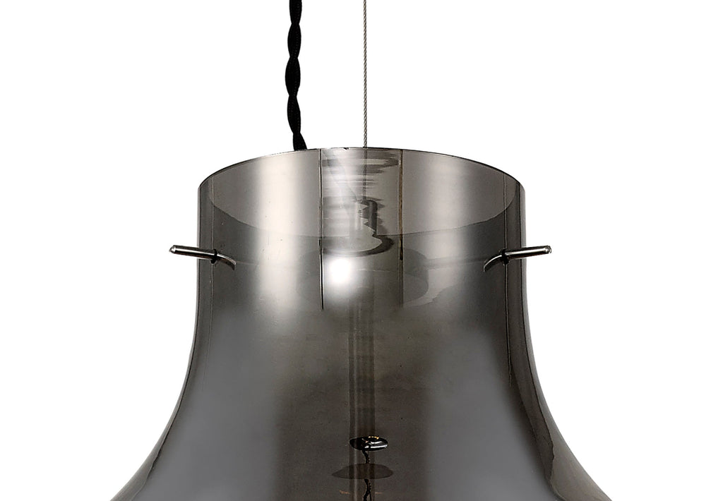 Luminosity Designs Ltd - Minimalist Pendant with Braided Cable, 38cm Round, 1 x E27 - Luminosity Designs Ltd