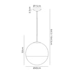 Deco - Miranda Large Ball Pendant - Luminosity Designs Ltd