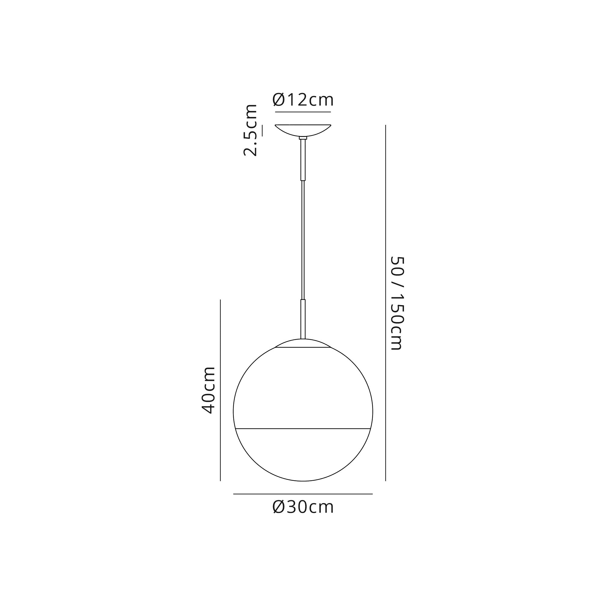 Deco - Miranda Medium Ball Pendant - Luminosity Designs Ltd