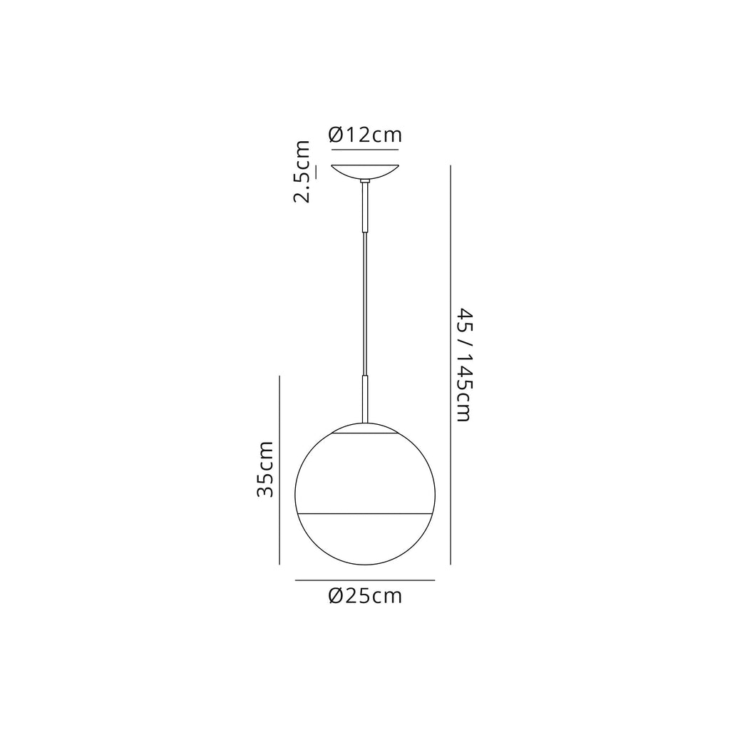 Deco - Miranda Small Ball Pendant - Luminosity Designs Ltd