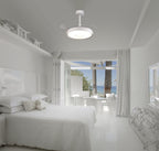 Mantra - Mistral Mini 40W LED Dimmable Ceiling Light With Built - In 28W DC Fan, 2700 - 5000K Remote Control, 2500lm - Luminosity Designs Ltd