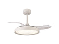 Mantra - Mistral Mini 40W LED Dimmable Ceiling Light With Built - In 28W DC Fan, 2700 - 5000K Remote Control, 2500lm - Luminosity Designs Ltd