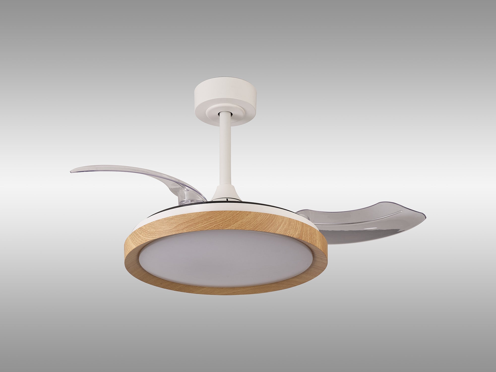 Mantra - Mistral Mini 40W LED Dimmable Ceiling Light With Built - In 28W DC Fan, 2700 - 5000K Remote Control, 2500lm - Luminosity Designs Ltd