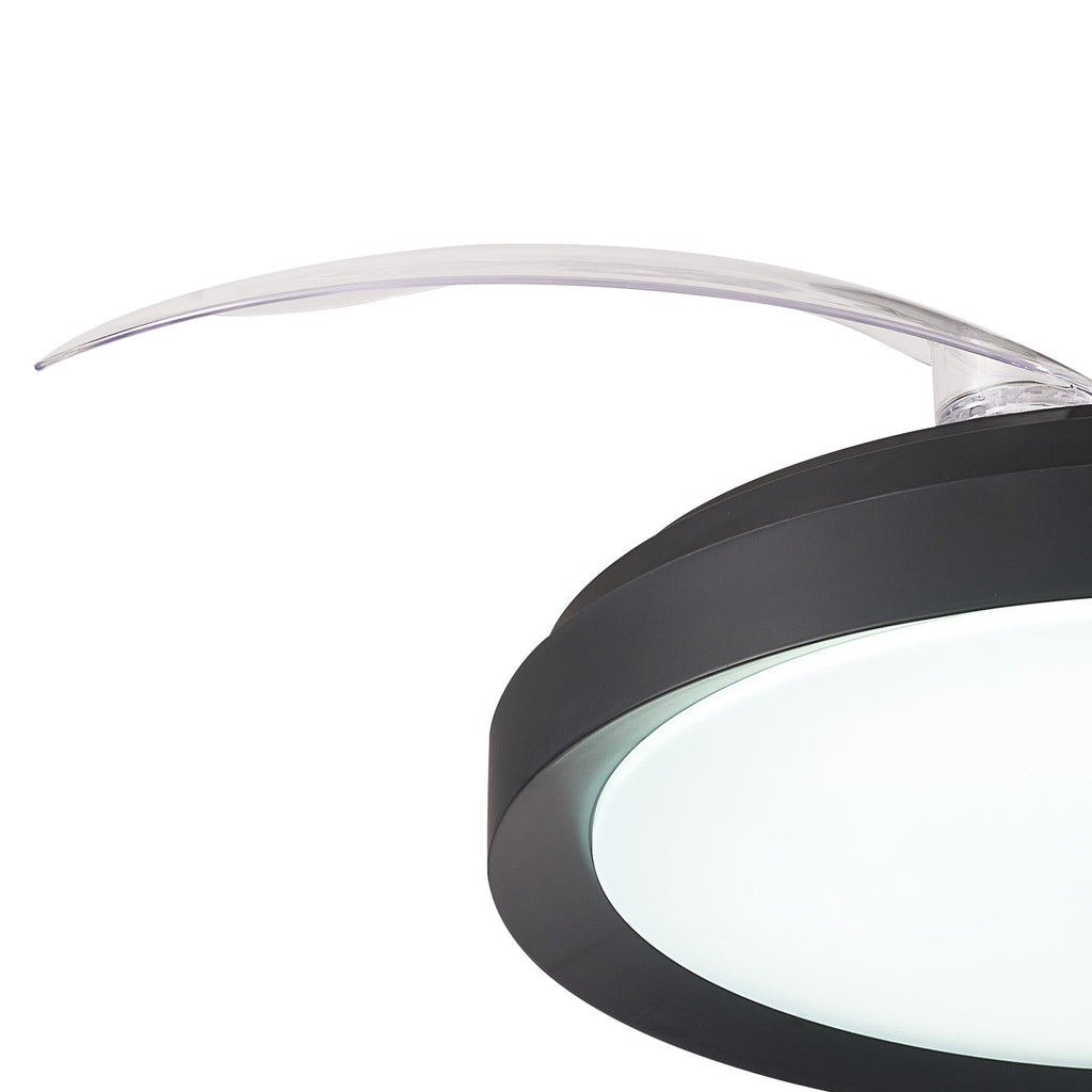 Mantra - Mistral Mini 40W LED Dimmable Ceiling Light With Built - In 28W DC Fan, 2700 - 5000K Remote Control, 2500lm - Luminosity Designs Ltd