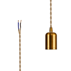 Luminosity Designs - Modern Pre Wired CLASS 2 Metal Pendant Lampholder With Shade Ring - Luminosity Designs Ltd