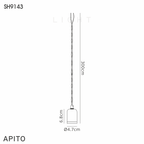 Luminosity Designs - Modern Pre Wired CLASS 2 Metal Pendant Lampholder With Shade Ring - Luminosity Designs Ltd