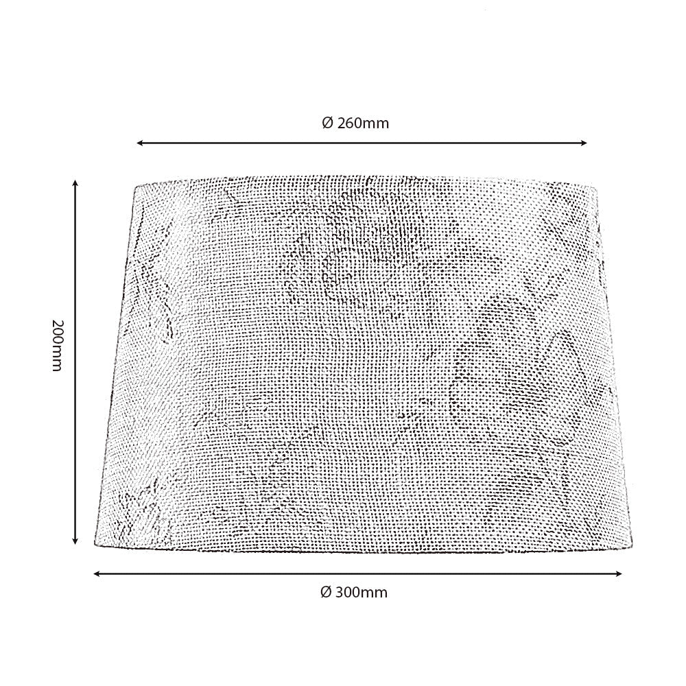 Monochrome Country Floral Shade, Drawn Flowers on a Natural Weave Fabric in 2 Sizes and 2 Colourways - Luminosity Designs Ltd