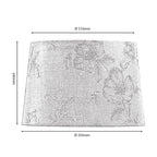 Monochrome Country Floral Shade, Drawn Flowers on a Natural Weave Fabric in 2 Sizes and 2 Colourways - Luminosity Designs Ltd