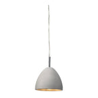 Oaks Lighting - Morgen Concrete Pendant with Clear Cable and Chrome Fixings, 1x E14 (Oaks 1800) - Luminosity Designs Ltd