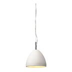 Oaks Lighting - Morgen Concrete Pendant with Clear Cable and Chrome Fixings, 1x E14 (Oaks 1800) - Luminosity Designs Ltd